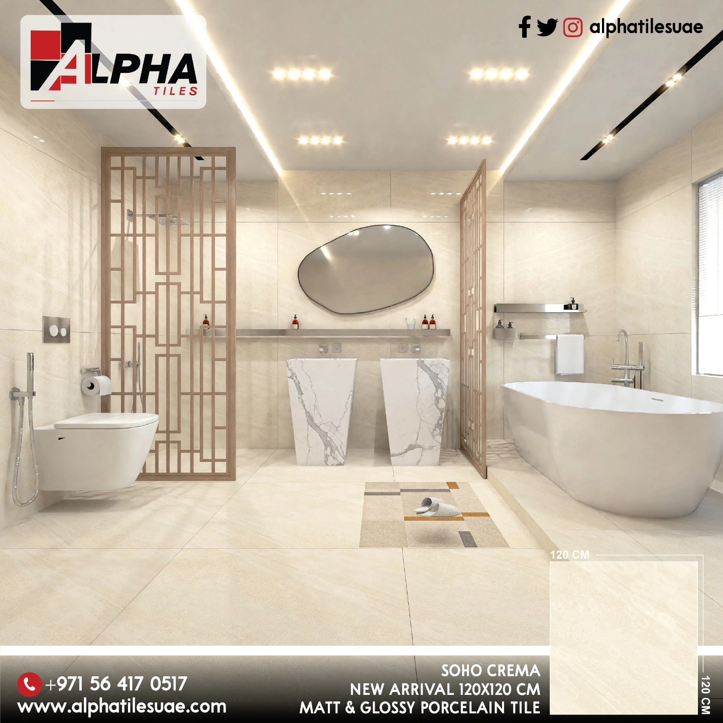 Durable Bathroom Floor Tiles in Dubai - Sharjah Construction, labour