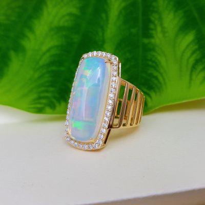 Mystical Opal Cocktail Ring - Delhi Jewellery