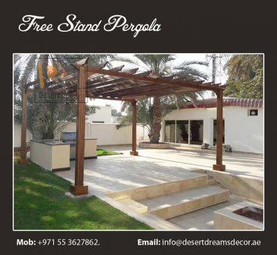 Teak Wood Pergola and Garden Wooden Structures in Uae. - Abu Dhabi Decoration