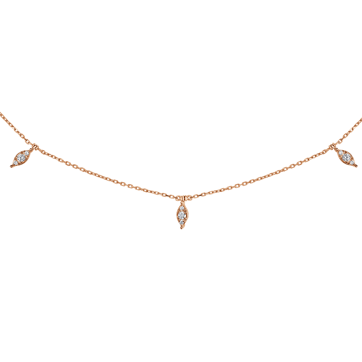 Shop Chokers Five Marquise Illusion Diamond Necklace (Medium) at La Marquise Jewellery - Dubai Jewellery