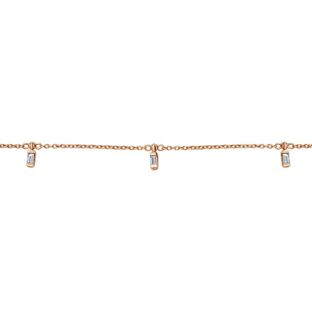 Baguette Diamond Anklet by Chevelle at La Marquise Jewellery - Dubai Jewellery