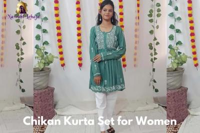 Chikan Kurta Set for Women: Discover Traditional Elegance!