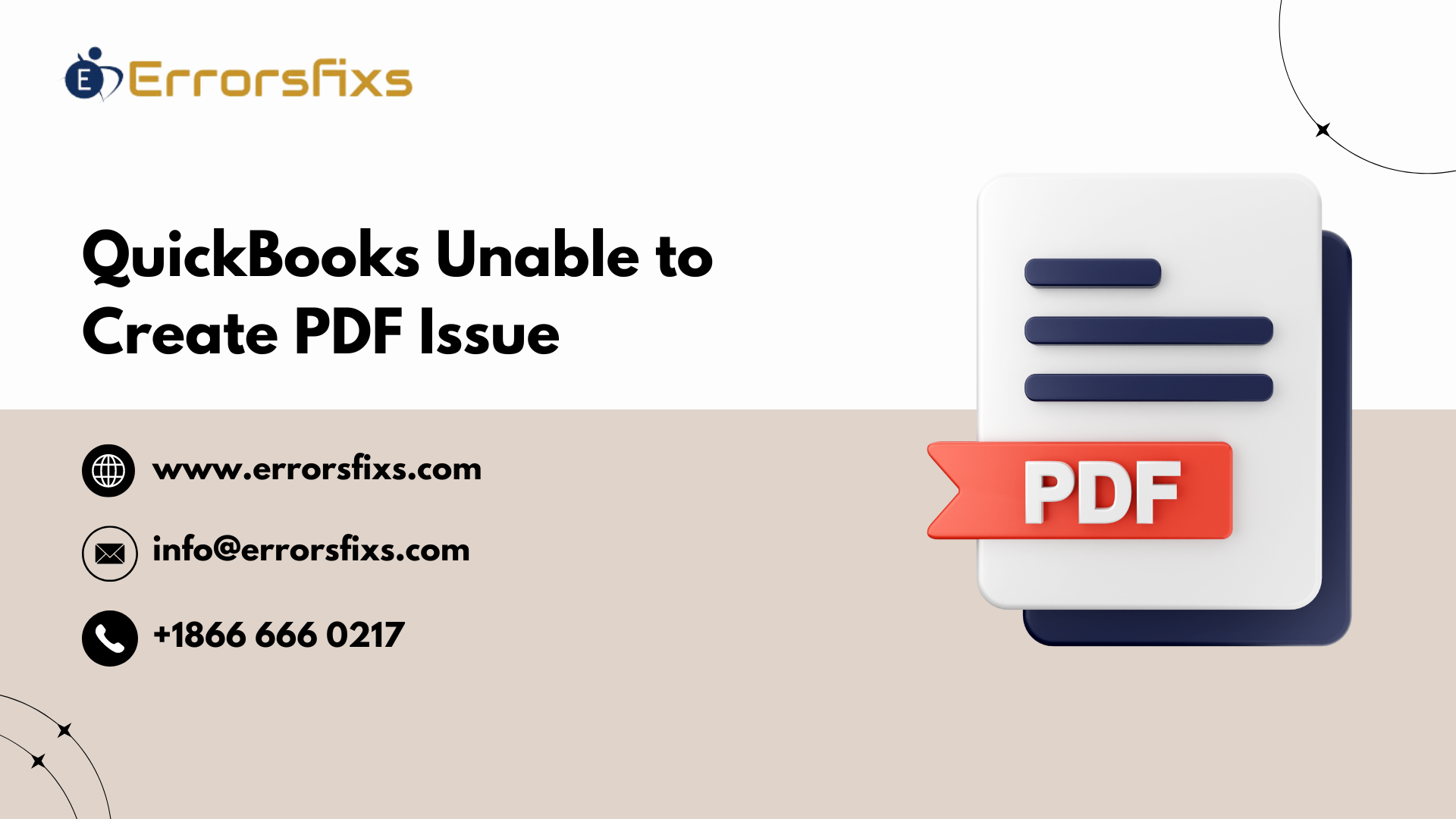 QuickBooks Unable to Create PDF Issue