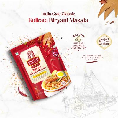 India Gate Biryani Masala offers the Real Kolkata Biryani Flavor