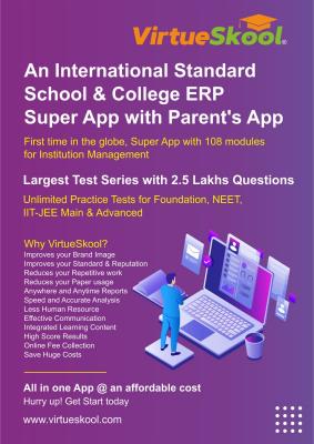 VirtueSkool International Standard School Management ERP Software with Parents App - Chennai Other