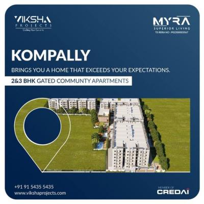 2&3 BHK flats for sale in Kompally, Hyderabad| Myra Project - Hyderabad Home & Garden