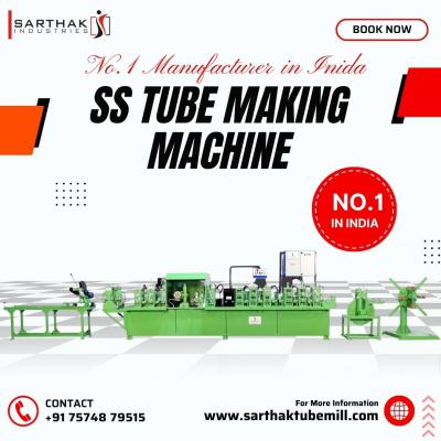 High-Quality Steel Pipe Making Machine by Sarthak Tubemill - Available Across India - Ahmedabad Industrial Machineries