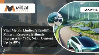 Vital Metals Limited’s Tardiff Mineral Resource Estimate Jumps 79%, NdPr Content Surges by 49% - Sydney Professional Services