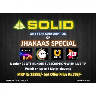 SOLID JHAKAAS SPECIAL PACK – 29 Apps & 300+ Channels - Delhi Electronics