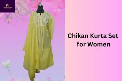 Look stunning in a beautiful Chikan Kurta Set for Women! - Singapore Region Clothing