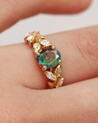 The beautiful of Black Opal Ring - Dubai Professional Services
