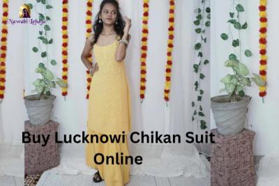 Looking for a Beautiful and Unique Lucknowi Chikan Suit Online? - Singapore Region Clothing