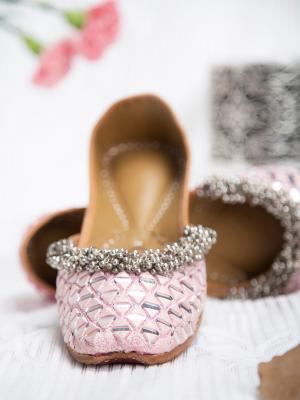 Shop Mirror Love Pink Juttis At Flat 20% Off At Surprise Sale By 5 Elements