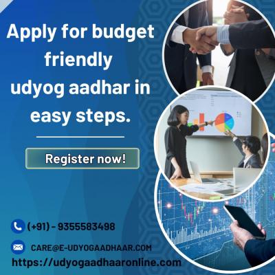 Apply for budget friendly udyog aadhar in easy steps.