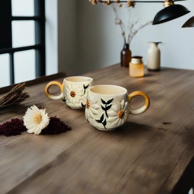 Handmade Sunflower Coffee Mugs Online - Delhi Home & Garden