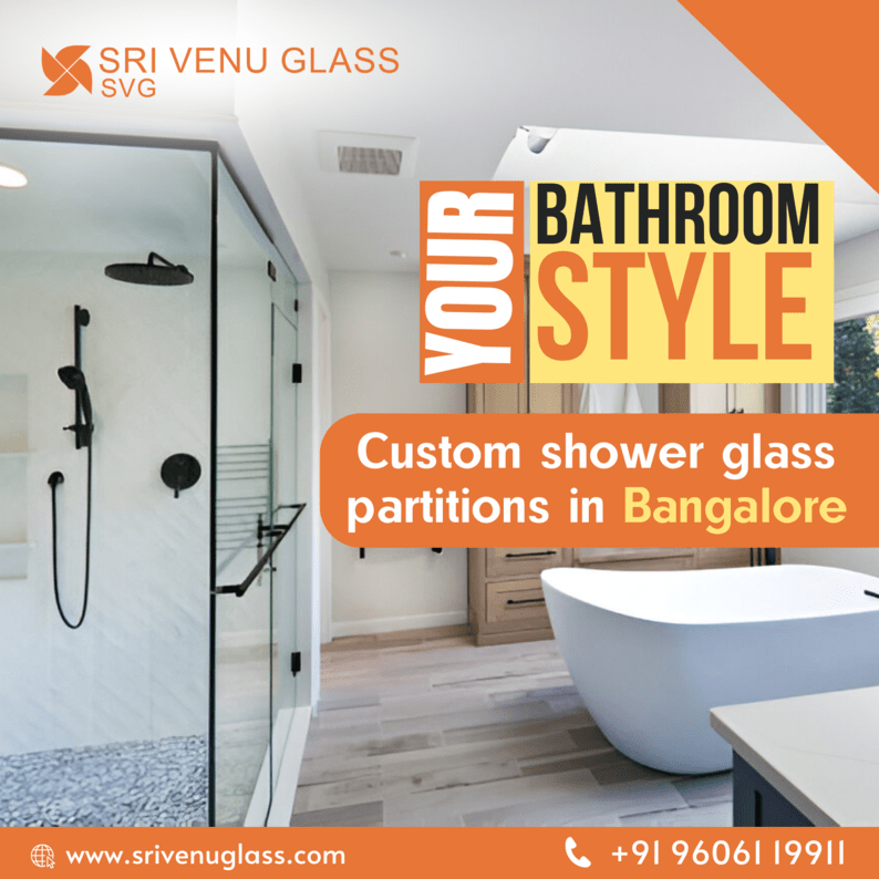 Glass divider in bathroom - Bangalore Interior Designing