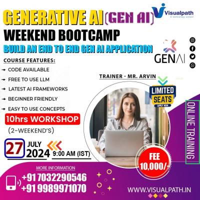 Generative AI Online Weekend Boot Camp (10hrs) -Visualpath - Hyderabad Professional Services