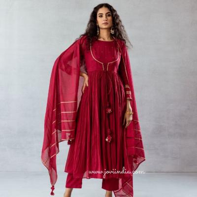 New Designer Cotton Anarkali Suits at JOVI India - Dubai Clothing
