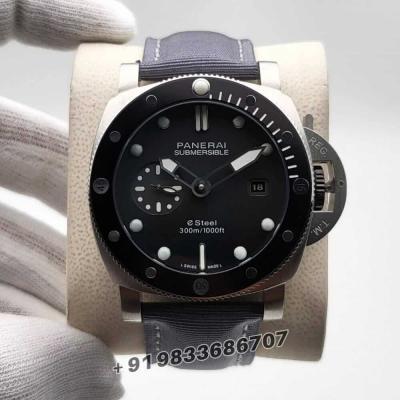 Luminor Panerai Submersible Stainless Steel Black Dial First Copy Watch