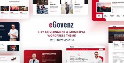 🏛️ eGovenz - City Government WordPress Theme 🌐