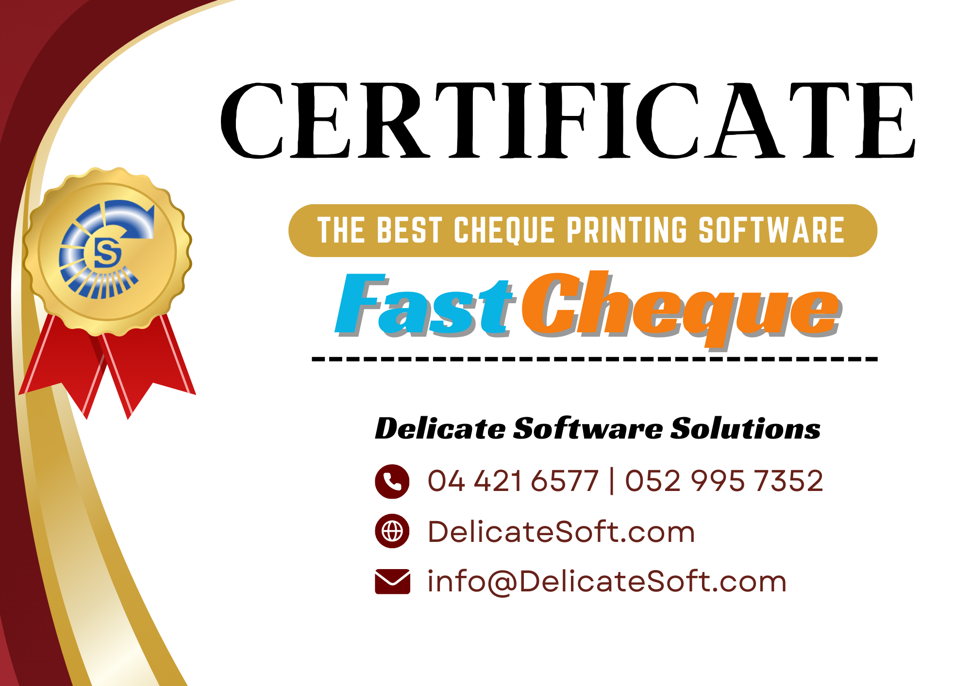 FastCheque - Cheque Printing Printer UAE