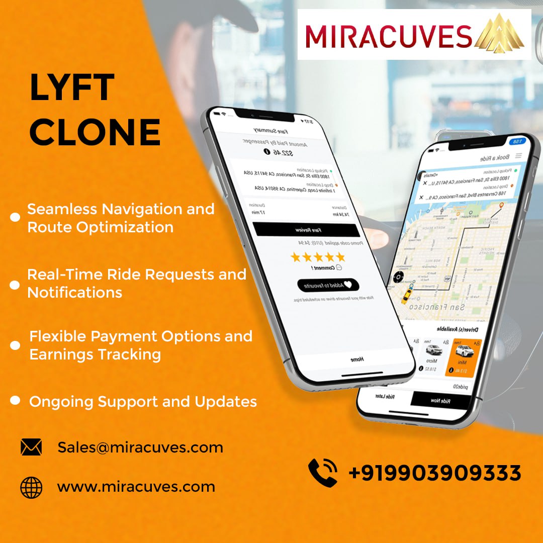 Lyft Clone App Development Services by Miracuves