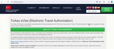 FOR CZECH CITIZENS -TURKEY Government of Turkey Immigration Office eVisa Online