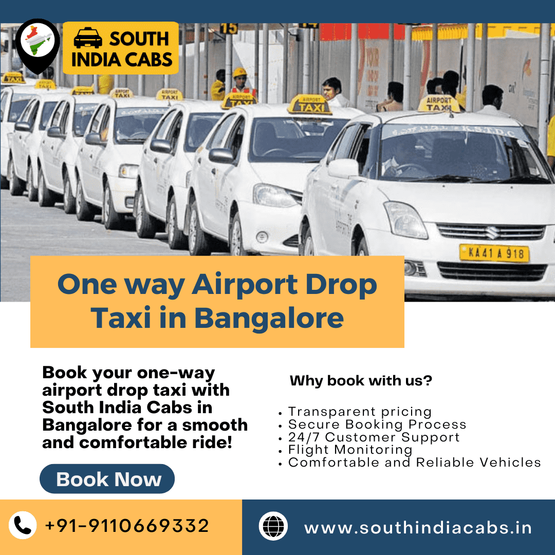 One way Airport Drop Taxi in Bangalore | South India Cabs