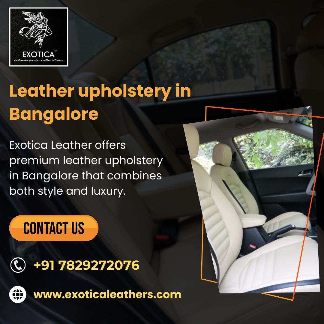 Leather upholstery in 