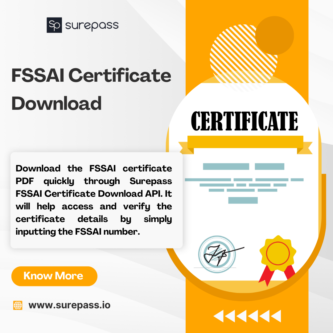 FSSAI Certificate Download - Surepass