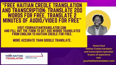 Free Haitian Creole Translation and Transcription - Other Other