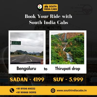 Bangalore to Tirupati Outstation Drop Taxi Cabs