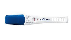 Clear blue pregnancy test