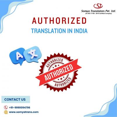 Authorized Translation Service in India – Accurate, Fast, Reliable!