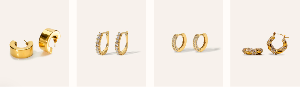 Beautiful 14K Gold Huggie Earrings from Nonbasik