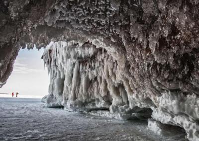 Exploring the Majestic Grand Island Ice Caves