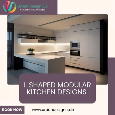 L Shaped Kitchen Design in Gurgaon