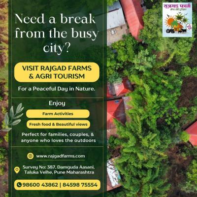 Best Agro tourism near Pune | Agro Tourism Resort near Pune - Rajgad Farms