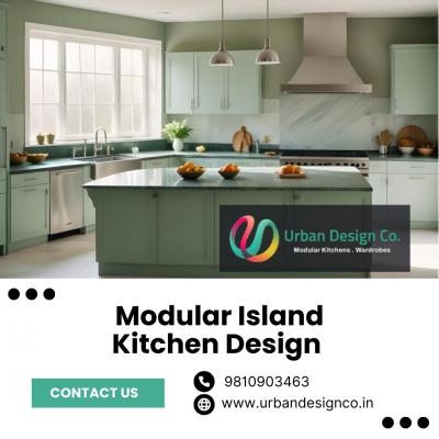 Modular Kitchen Island Design in Gurgaon