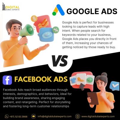 Google Ads vs. Facebook Ads - Dubai Professional Services