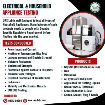 Electrical Household Products Testing Lab in Noida