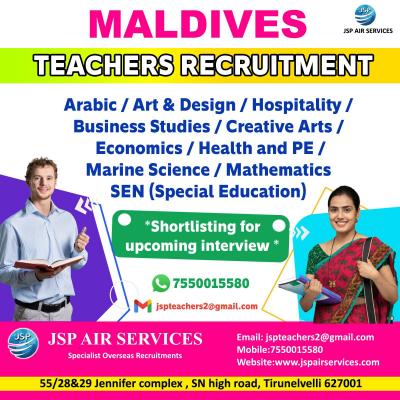 teacher vacancy in maldives - Chennai Other