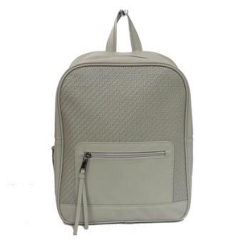 Woven Texture Leather Backpack - Other Other