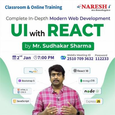 Best UI Full Stack Web with React JS Online Training - Naresh IT