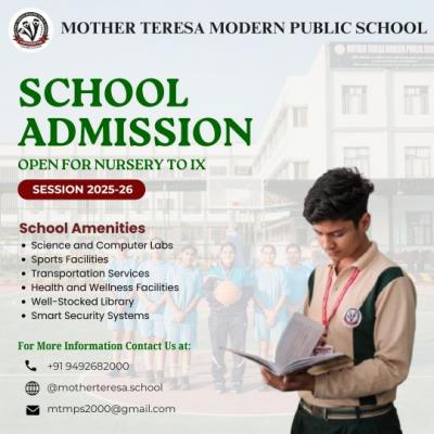 Admission Open for Nursery to IX 