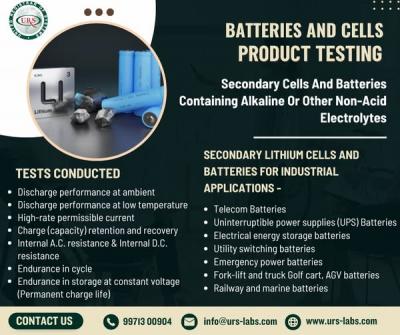 Battery and Cell Testing Labs in India.