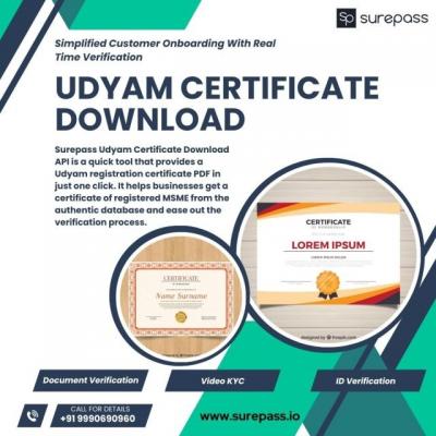 Download Your Udyam Certificate with Surepass API