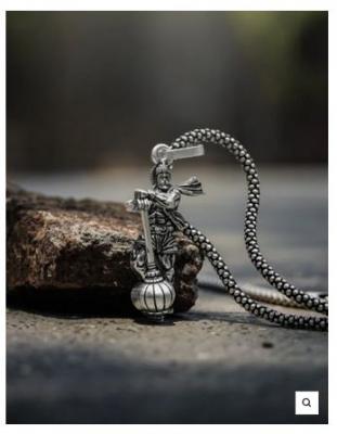 Hanuman pendant With Silver Chain | Urban Tread