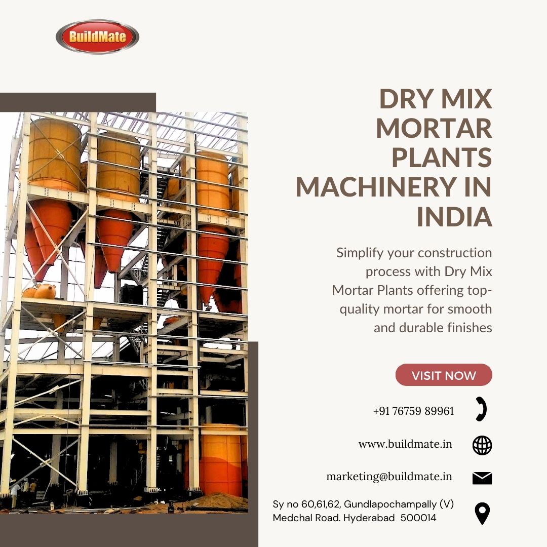 Dry Mix Mortar Plants Machinery in India | 7675989961 | Buildmate