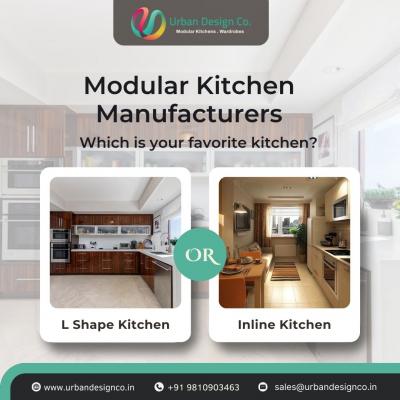 Stylish Modular Kitchens  Manufacturers in Gurgaon by Urban Design Co.